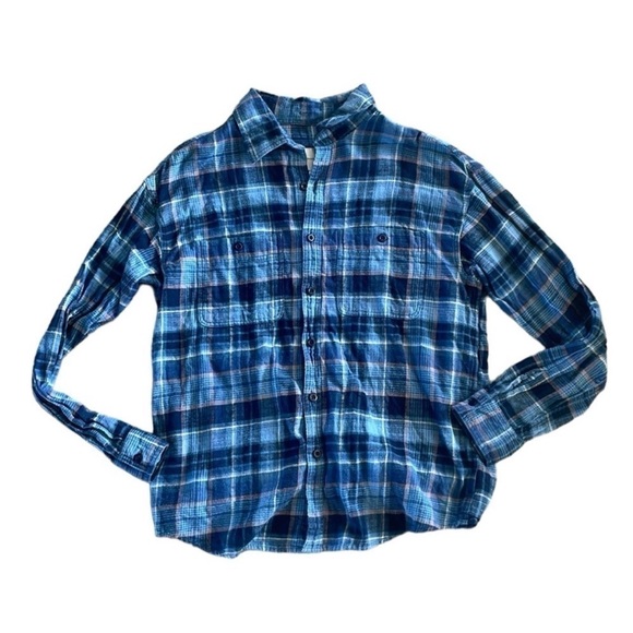 American Eagle Size Medium Blue Flannel Shirt. - Picture 1 of 6
